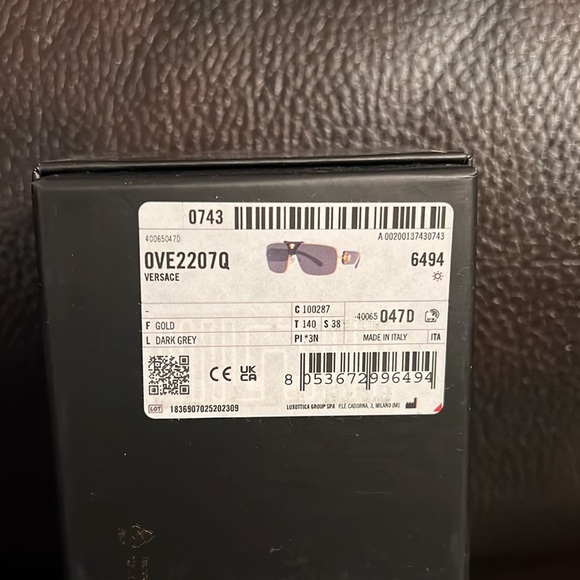 Versace unisex la Medusa Tinted logo monogram aviator sunglasses NWB - Picture 12 of 12